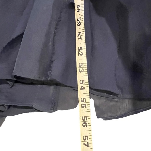 White by Vera Wang Navy Bridesmaid One Shoulder Chiffon Dress Style VW360274 - Picture 10 of 13